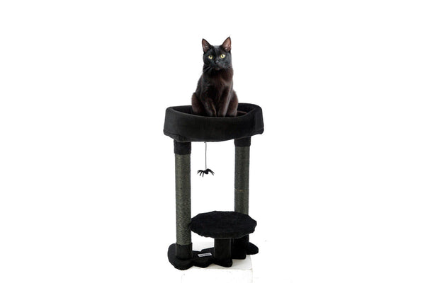 Zoomies Gothic Black - Medium Cat Scratching Post Tree - 65cm