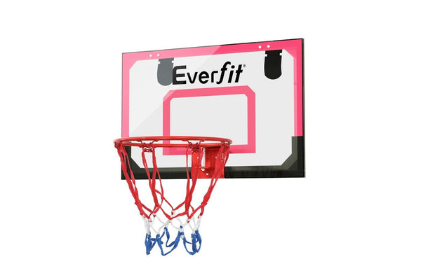 Everfit 23" Mini Basketball Hoop Backboard Door Wall Mounted Sports Kids Red