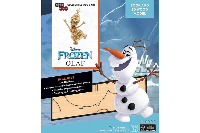 Insight Editions Incredibuilds Disney Frozen Olaf 3D Wood Model & Book Toy 8y+