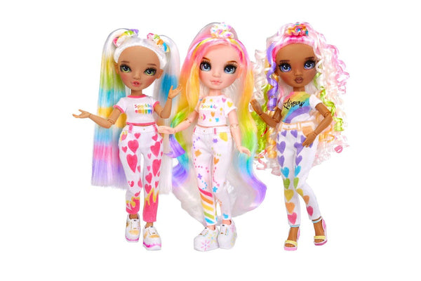 Rainbow High DIY Color & Create Blue Eyes Fashion Colouring Doll w Markers 4+