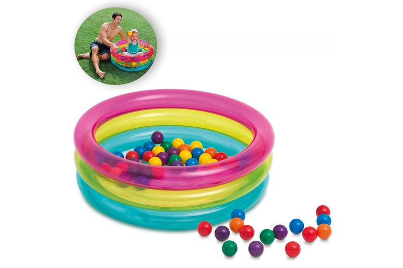 Intex Classic Inflatable Baby Infant Outdoor Play Activity Toy 50 Balls Pit 1y+