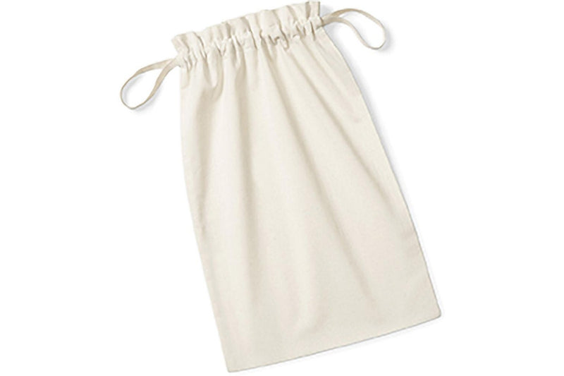 Westford Mill Soft Organic Cotton Drawcord Bag (Natural) (M)