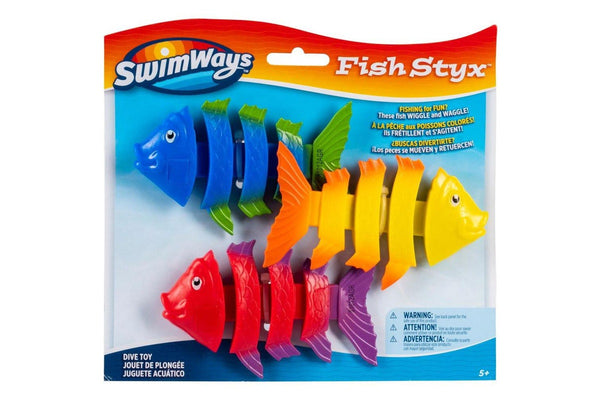 3pc Swimways Wiggle Fish Styx Pool Water Toy Kids Children Swimming Diving Game