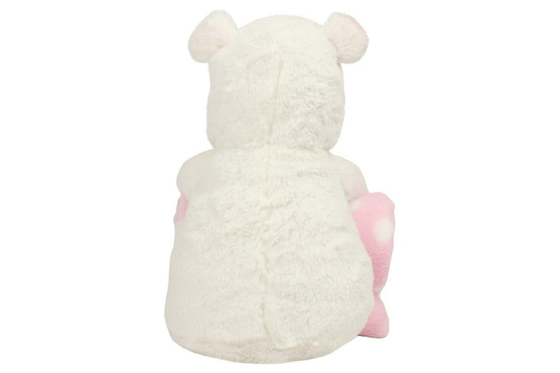 Mumbles Hippo Plush Toy (White/Pink) (One Size)