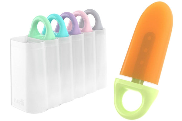 Melii: 6 Piece Ice Pops with Tray - Plain