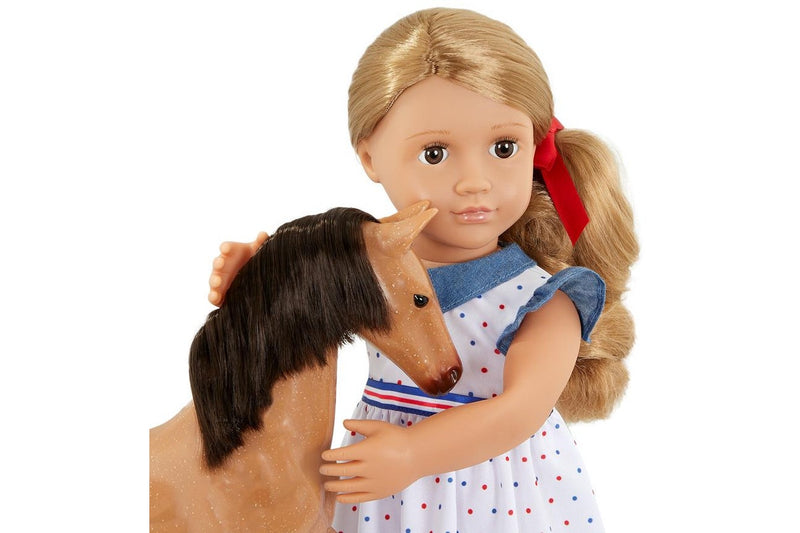 Our Generation: 18" Doll with Foal - Shelley & Buckskin Appaloosa