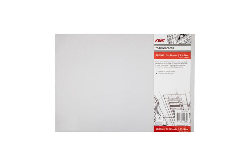 5x Kent 10 Sheets Tracing Paper Pack A3 Drawing Design Pad Craft stationery