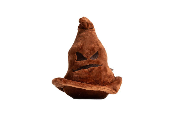 2x Harry Potter Sorting Hat Soft Plush Squeaking Dog Interactive Toy 20cm Brown