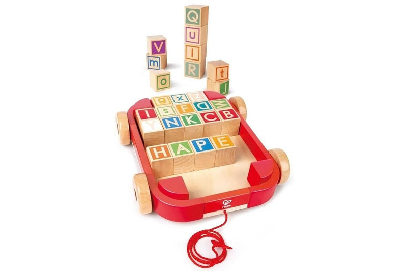 Hape: Pull-along Cart with Stacking Blocks