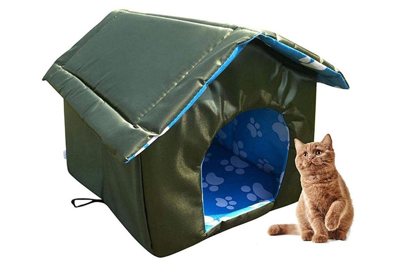 Portable Waterproof & Cold-Proof Warm Pet House - Medium Green