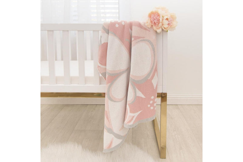 Lolli Living 100% Cotton Baby Infant Childrens Knit Pram Stroller Blanket Meadow