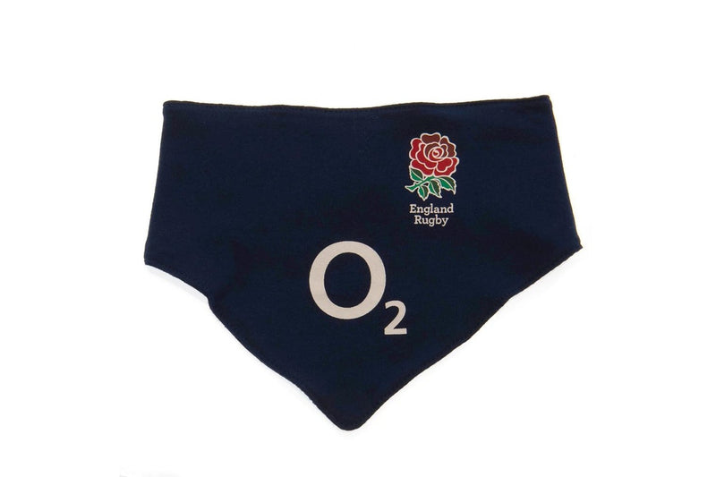 England RFU Baby Crest Bib (Pack of 2) (White/Navy Blue) (One Size)