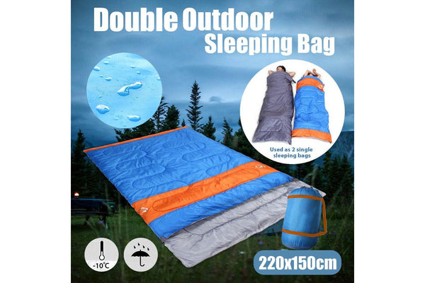 Costcom -10 degree Double Outdoor Camping Sleeping Bag Hiking Thermal Winter 220x150cm