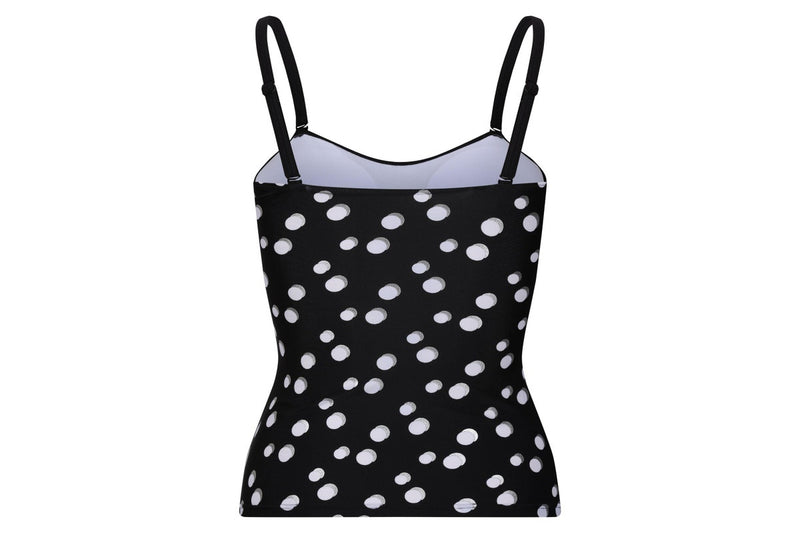 Regatta Womens/Ladies Aceana II Polka Dot Tankini Top (Black/White) (8 UK)