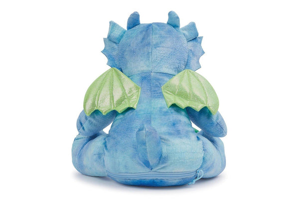 Mumbles Zipped Dragon Plush Toy (Blue) (39cm)