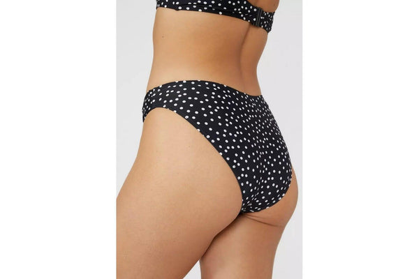 Gorgeous Womens/Ladies Spotted Ring Detail Bikini Bottoms (Monochrome) (10 UK)