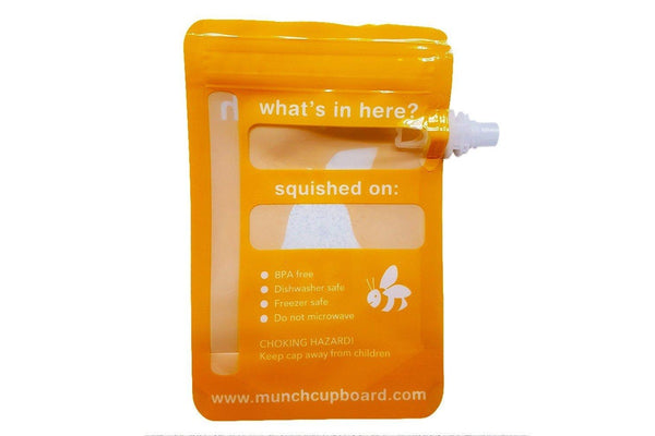 Munch: Reusable Food Pouch - Yellow (5 Pack)