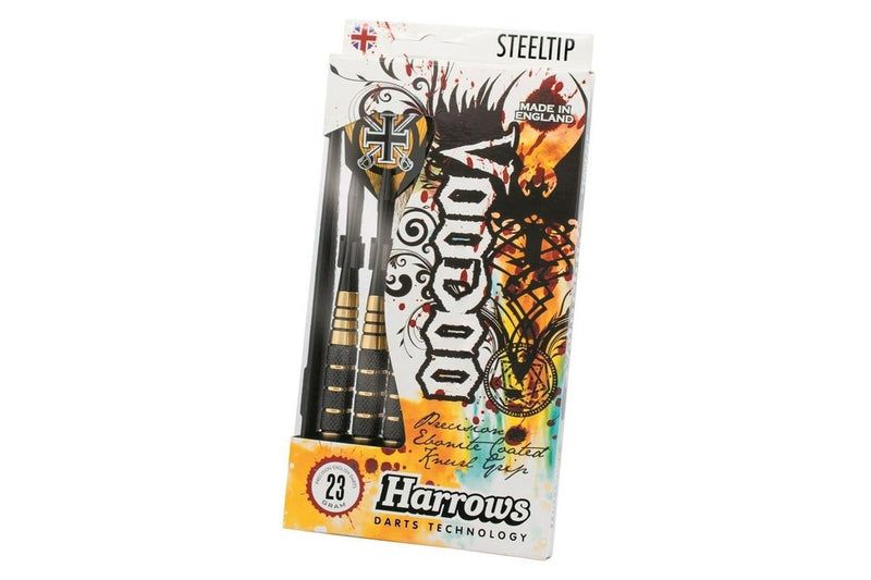 Harrows Vodoo Brass Darts (Pack Of 3) (Black/Gold) (27g)