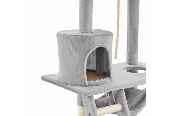 Zoomies Cat Scratching Post Tree 141cm - Light Grey