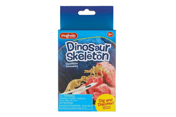 3x Magnoidz 16cm Dig & Discover Dinosaur Skeleton Kit Kids Educational Toy 6y+