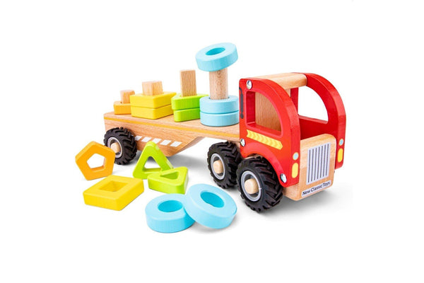 New Classic Toys Stacking Shape Truck Kids Children Educational Wooden Toy 18m+