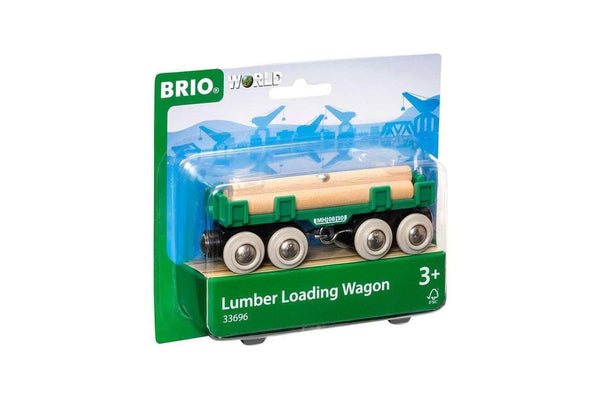 4pc Brio Lumber Loading Wagon Kids Childrens Interactive Pretend Play Toy 3y+