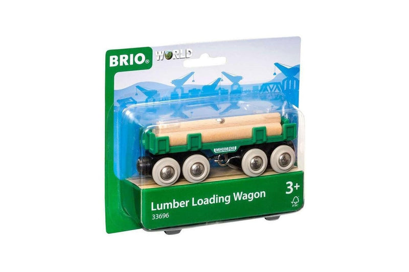 4pc Brio Lumber Loading Wagon Kids Childrens Interactive Pretend Play Toy 3y+