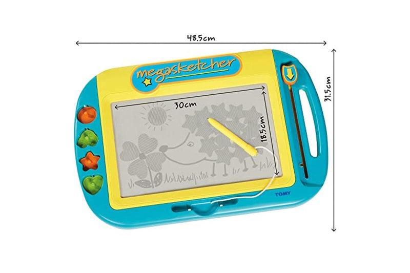 Tomy 40 x 31.8cm Megasketcher Motorised Magnetic Drawing Board Kids Childrens 3+