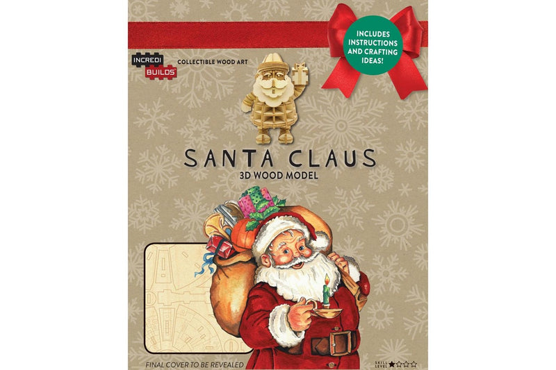 Insight Editions Incredibuilds Christmas Collection Santa Claus 3D Wood Model