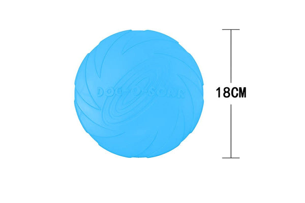 PETSWOL Soft Rubber Dog Frisbee - Blue (2 Pack)