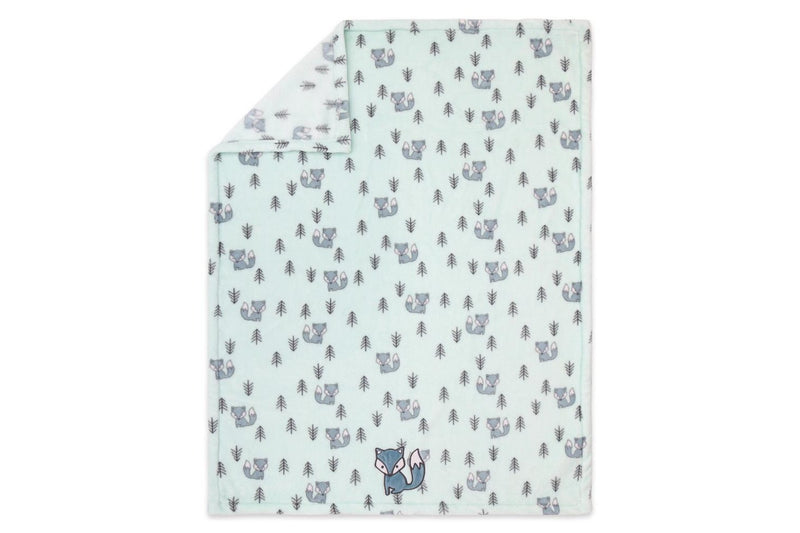 2x Little Haven Cot Fitted Woodland Blue Grey Fox Cozy Baby Bedding Sheet 135cm