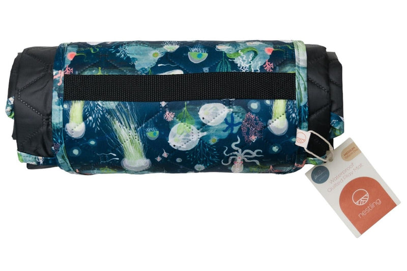 Nestling: Medium Waterproof Quilted Play Mat - Under the Sea