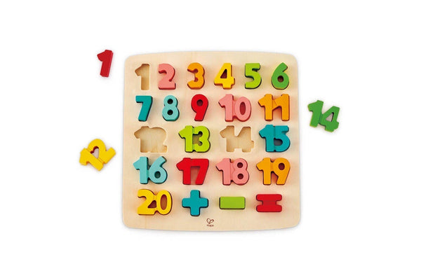 Hape Chunky Number Math Puzzle Educational Kids Toddler Learning Activity Toy 3+