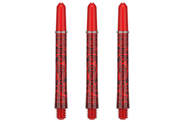 6pc Target Pro Grip Ink Shaft Dart Stem Game Accessory Multipack Medium Red