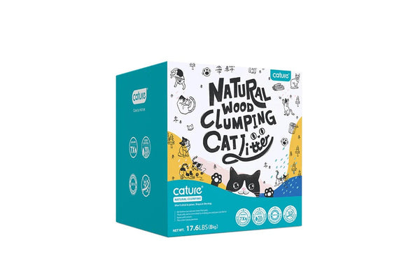 Cature Smart Pellets 20L 8kg Natural Wood Clumping Cat Litter Flushable Boxed