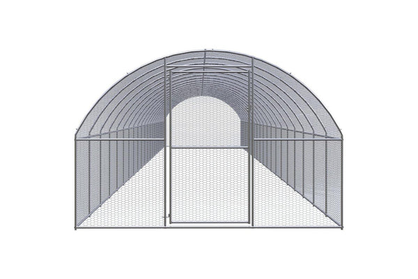 Outdoor Chicken Coop 3x20x2 m Galvanised Steel vidaXL