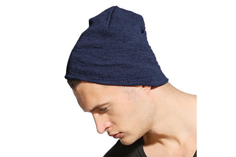 Yupoong Flexfit Unisex Heavyweight Standard Beanie Winter Hat (Navy) (One Size)