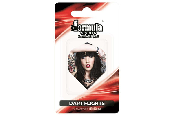 24pc Formula Sports Tattoo Girls Dart Flights Standard Tail Wing Assorted Set