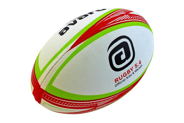 Avaro Club / Match Rugby Union Ball - Red / Green - Size 4