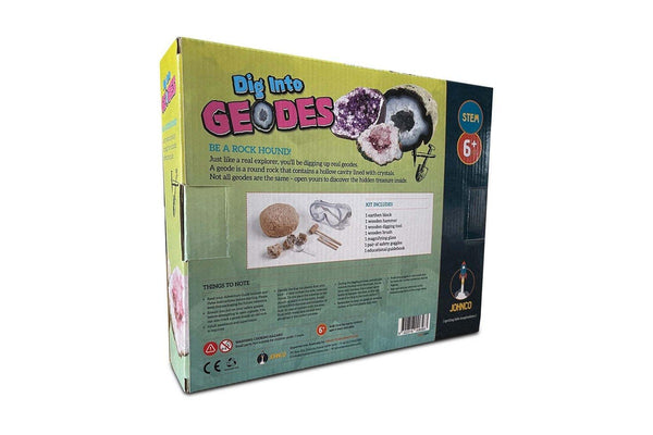 Johnco Dig Into Geodes Educational Kids Toddler Learning Fun Activity Toy 6y+