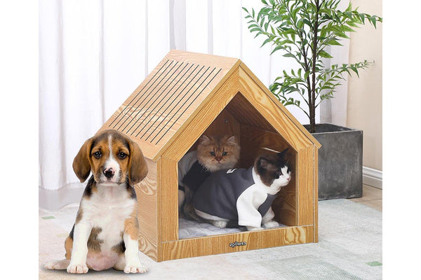 Zoomies Medium Modern Pet House Natural