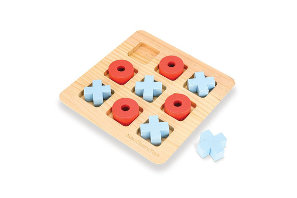 New Classic Toys 22cm Tic Tac Toe Kids Children Wooden Educational Play Toy 36m+