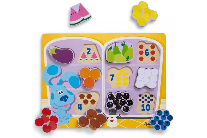 Blues Clues & You! Fridge Food Wooden Chunky Puzzle - 10 Pieces