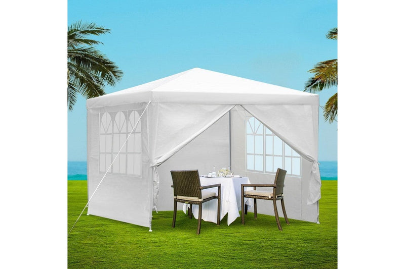 Instahut Gazebo 3x3m Marquee Wedding Party Tent Outdoor Camping Side Wall Canopy Window Panel White