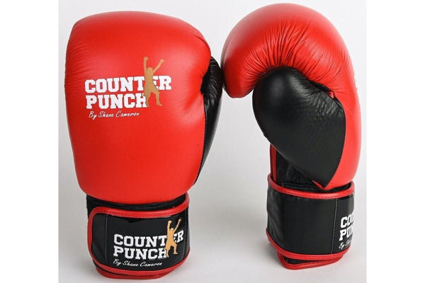 Counterpunch Premium Leather Boxing Gloves - Red - 16oz