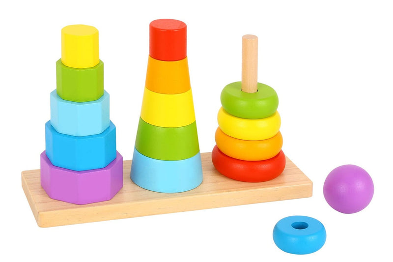 Tooky Toy Shape Stacking Toddlers Children's Interactive Building Tower 18m+