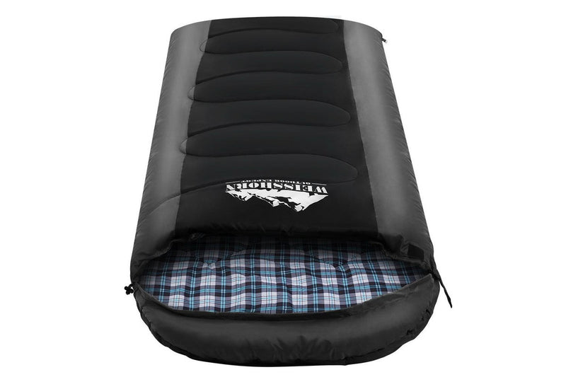 Weisshorn Sleeping Bag Single Thermal Camping Hiking Tent Black -20C