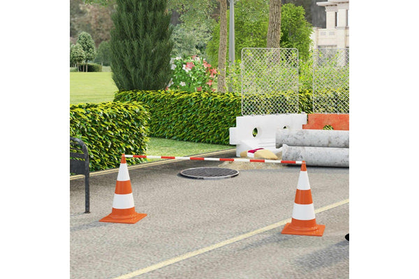 Retractable Traffic Cone Bars 10 pcs ABS 116-197 cm vidaXL