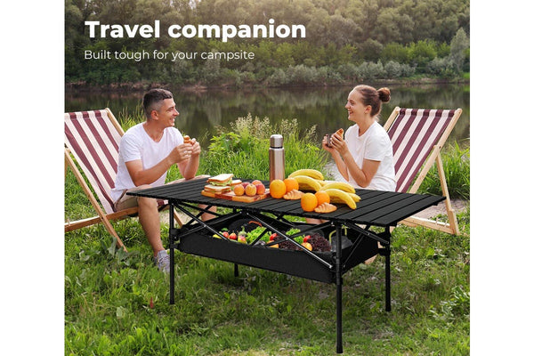 Levede Folding Camping Table 120CM Black