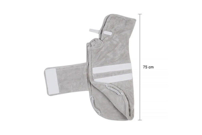 Petswol: Quick Drying Pet Bathrobe - Grey (L)